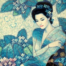 Схема вышивки «размышление»