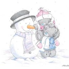 Схема вышивки «Тедди зима»