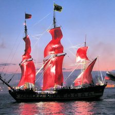 Схема вышивки «алые паруса»