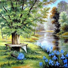 Схема вышивки «пейзаж»