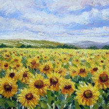 Схема вышивки «подсолнухи»