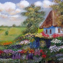 Схема вышивки «пейзаж»