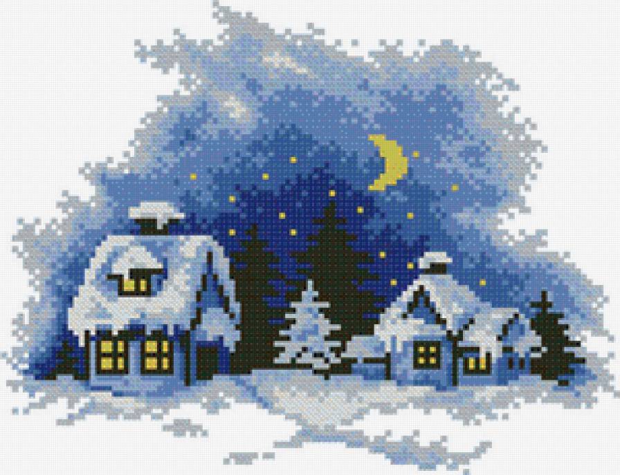 зима - деревня, зима, пейзаж, природа - предпросмотр