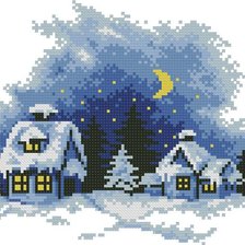 Схема вышивки «зима»