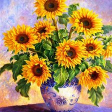 Схема вышивки «Подсолнухи»