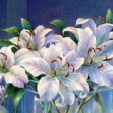 Схема вышивки «Белые лилии»