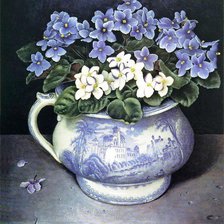 Схема вышивки «Фиалки»