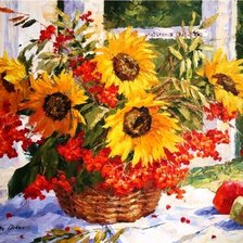 Схема вышивки «Подсолнухи»