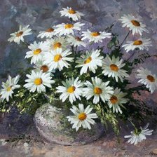 Схема вышивки «Букет ромашек»