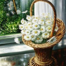 Схема вышивки «букет ромашек»