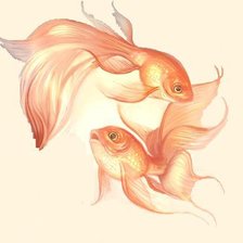 Схема вышивки «золотые рыбки1»