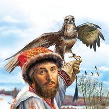 Схема вышивки «Сокольничий»