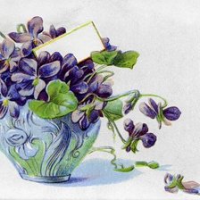 Схема вышивки «Фиалки»