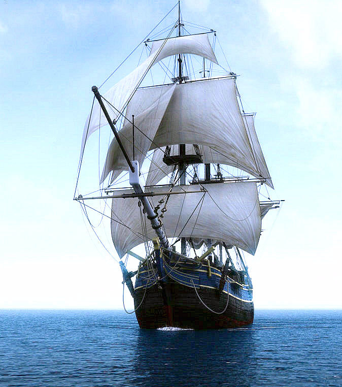 Корабли - Большой парусник - корабль, парусник - оригинал