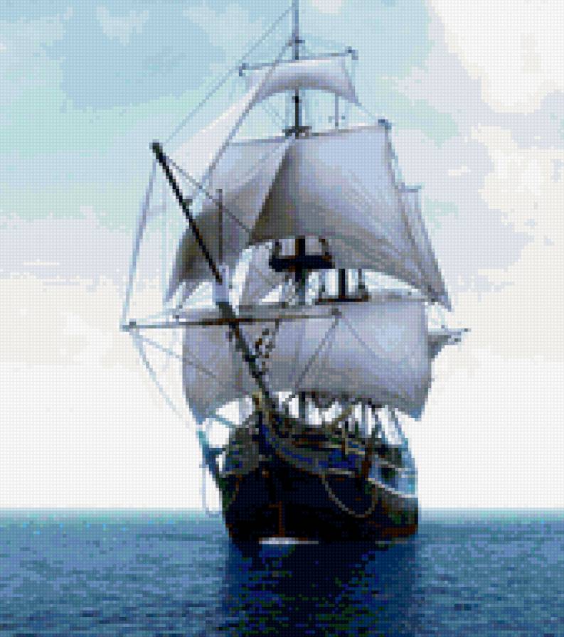 Корабли - Большой парусник - парусник, корабль - предпросмотр