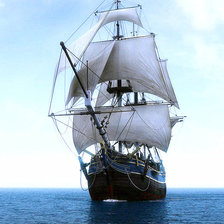 Схема вышивки «Корабли - Большой парусник»