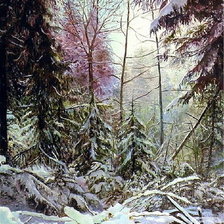 Схема вышивки «Зимний пейзаж»