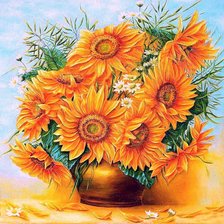 Схема вышивки «Подсолнухи»