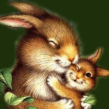 Схема вышивки «Мамин Зайка»