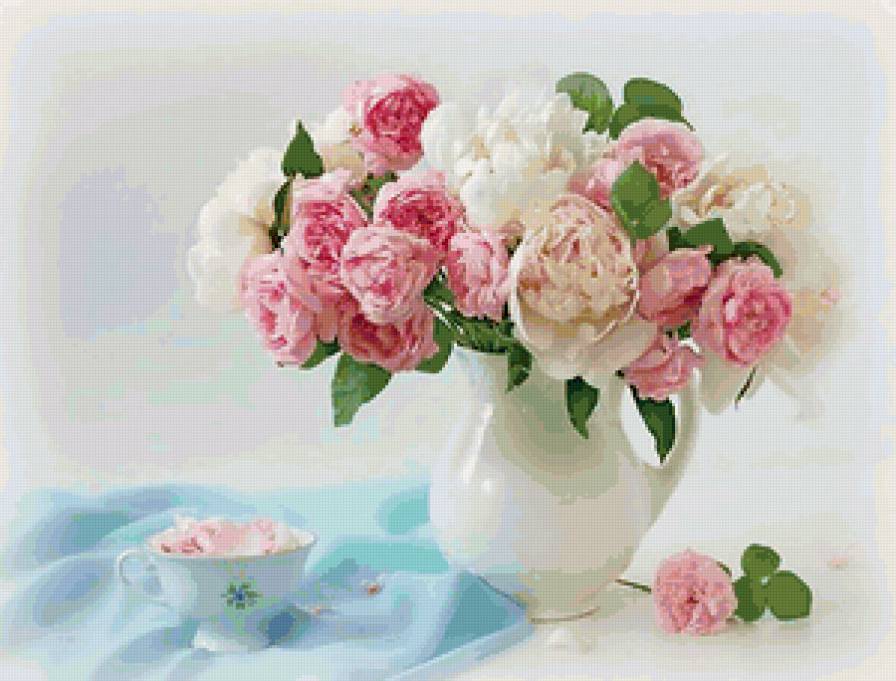 Букет розовый - натюрморт, природа, цветы - предпросмотр