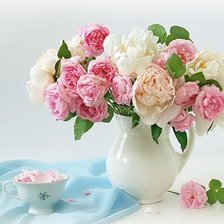 Схема вышивки «Букет розовый»