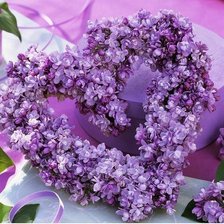 Схема вышивки «Сиреневое сердце»