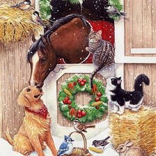 Схема вышивки «рождественские встречи»