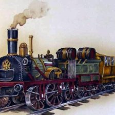 Схема вышивки «Паровоз 6»