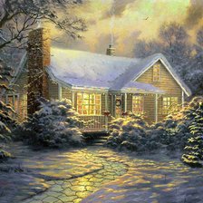 Схема вышивки «Зимний пейзаж»