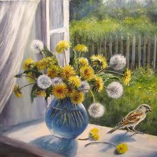 Схема вышивки «одуванчики»