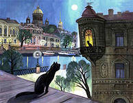 Схема вышивки «кошки»