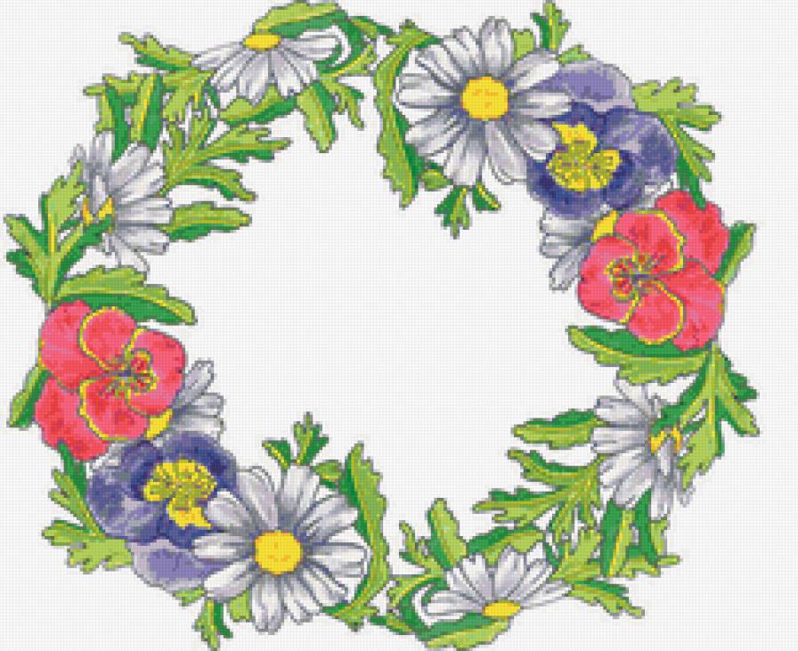 Подушка"Цветы" - подушка, живопись, цветы - предпросмотр