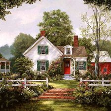 Схема вышивки «Загородный дом»