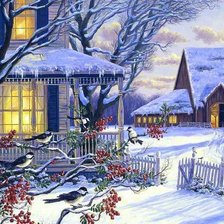 Схема вышивки «зима»