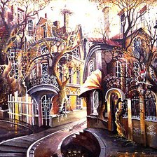 Схема вышивки «город»