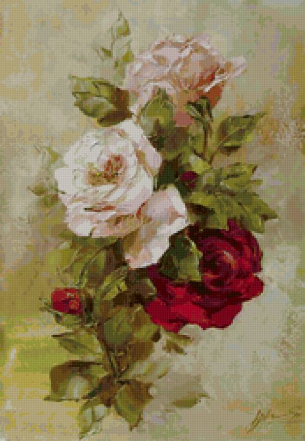 три розы - цветы - предпросмотр