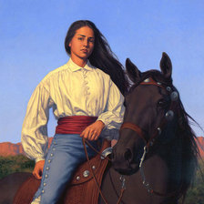 Схема вышивки «Две брюнетки»