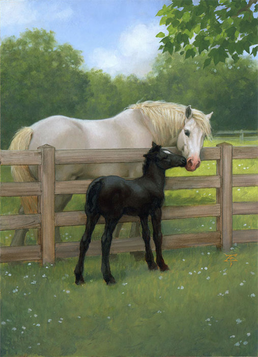 Материнская нежность - живопись, tristan elwell - оригинал