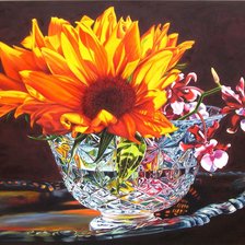 Схема вышивки «Цветы в хрустале»