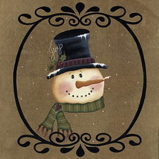 Схема вышивки «снеговик»