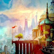 Схема вышивки «сказочный город»