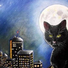 Схема вышивки «Город спит»