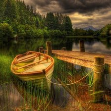 Схема вышивки «лодка»