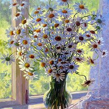 Схема вышивки «Букет ромашек»