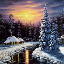 Схема вышивки «зима»