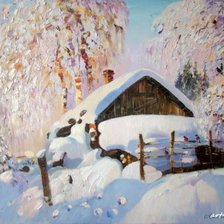 Схема вышивки «Серия "Пейзаж. Зима"»