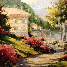 Схема вышивки «Домик у моря»