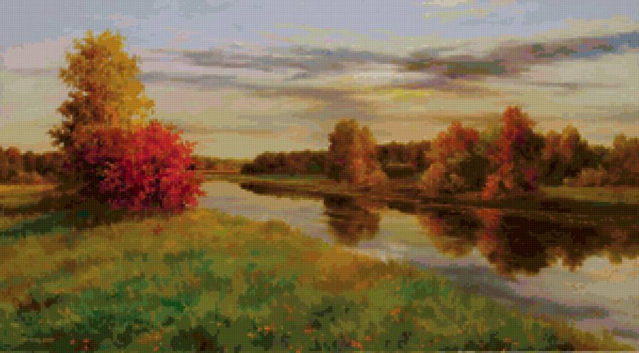 Серия "Пейзаж. Осень" - пейзаж, осень, река - предпросмотр