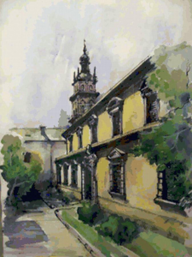 Серия "Городской пейзаж" - домик, пейзаж, город - предпросмотр