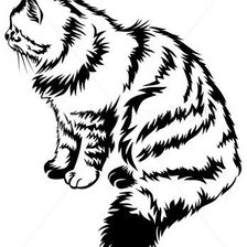 Схема вышивки «киса»